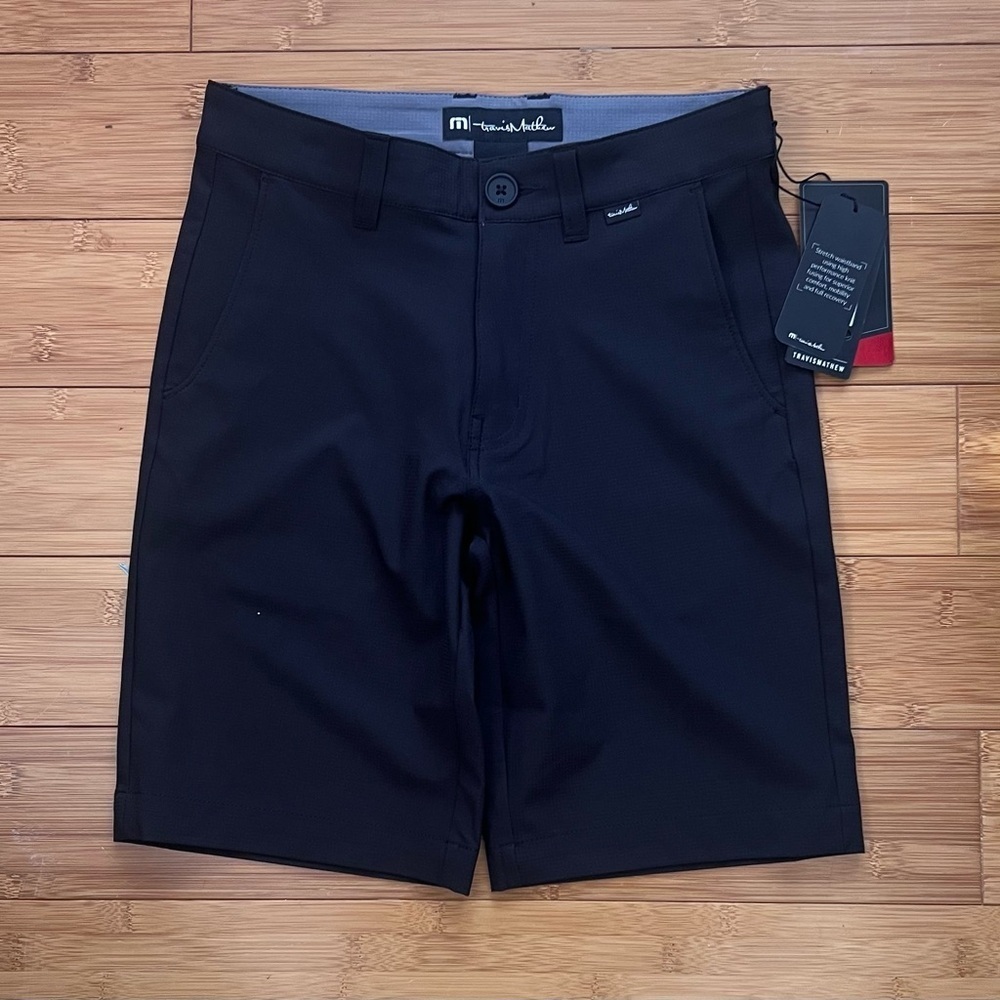 Travis Mathew J Starnes Short Black Boys 10 and 12 NWT